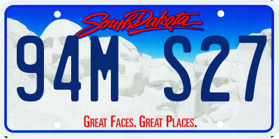 SD license plate 94MS27