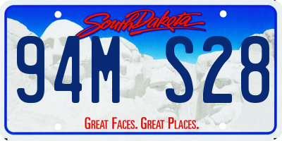 SD license plate 94MS28