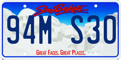 SD license plate 94MS30