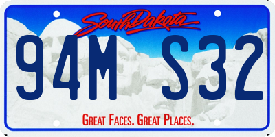 SD license plate 94MS32