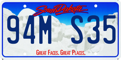 SD license plate 94MS35