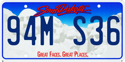 SD license plate 94MS36