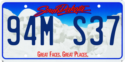 SD license plate 94MS37
