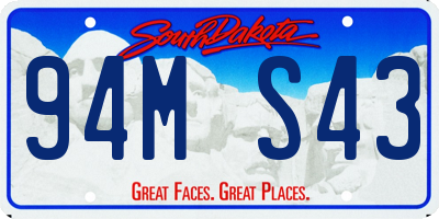 SD license plate 94MS43