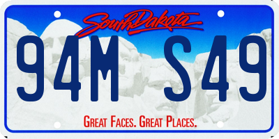 SD license plate 94MS49