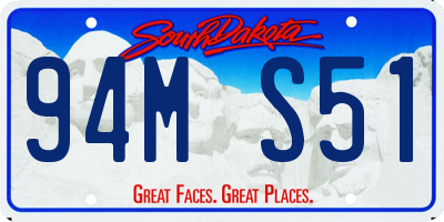 SD license plate 94MS51