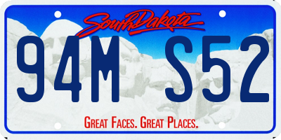 SD license plate 94MS52