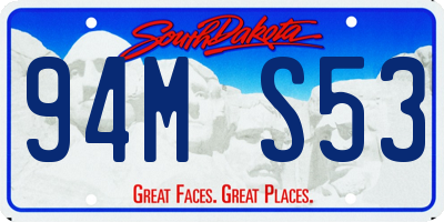 SD license plate 94MS53