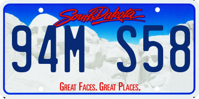 SD license plate 94MS58