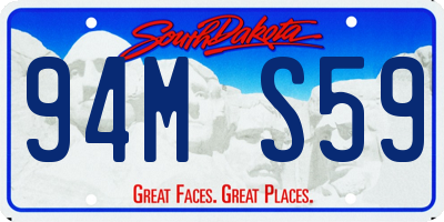 SD license plate 94MS59