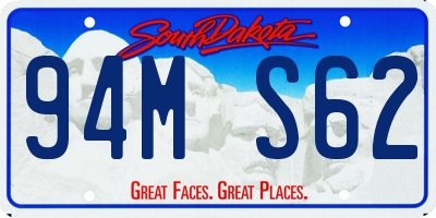 SD license plate 94MS62