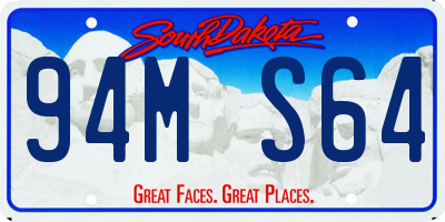 SD license plate 94MS64