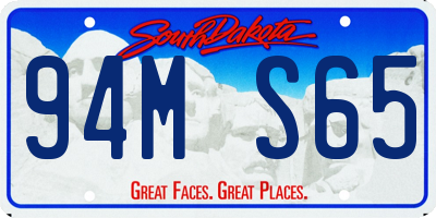 SD license plate 94MS65