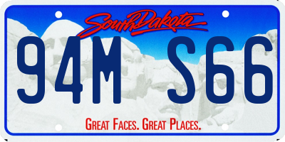 SD license plate 94MS66