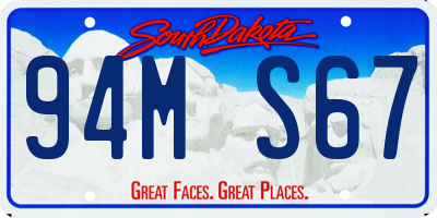 SD license plate 94MS67