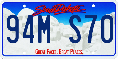 SD license plate 94MS70