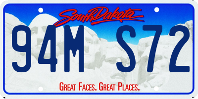 SD license plate 94MS72