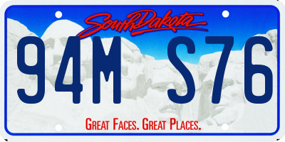 SD license plate 94MS76