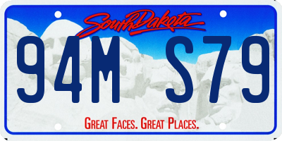SD license plate 94MS79