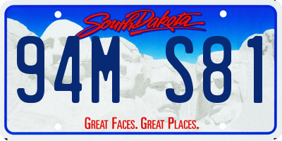 SD license plate 94MS81