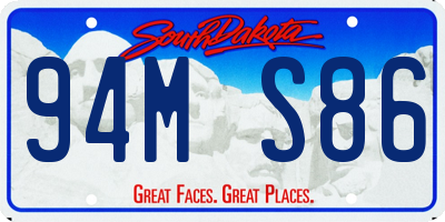 SD license plate 94MS86