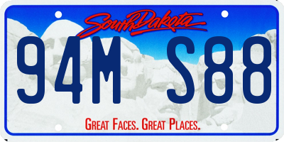 SD license plate 94MS88