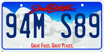 SD license plate 94MS89