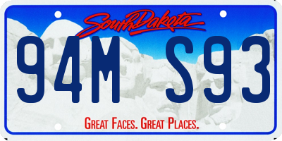 SD license plate 94MS93