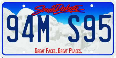 SD license plate 94MS95