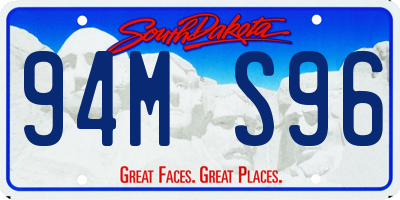 SD license plate 94MS96