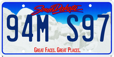 SD license plate 94MS97