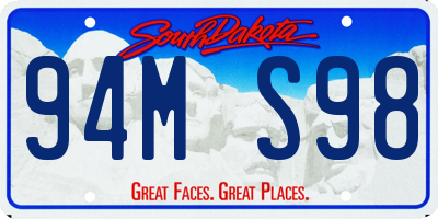 SD license plate 94MS98