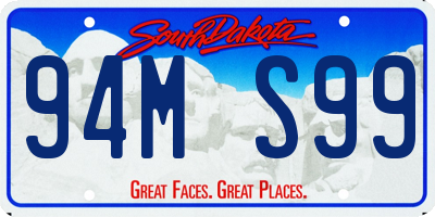 SD license plate 94MS99