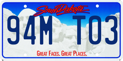 SD license plate 94MT03