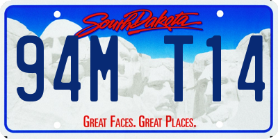 SD license plate 94MT14