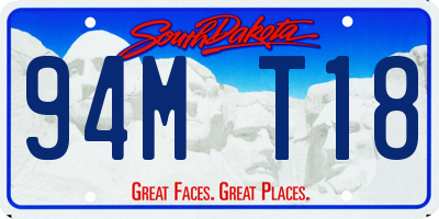 SD license plate 94MT18