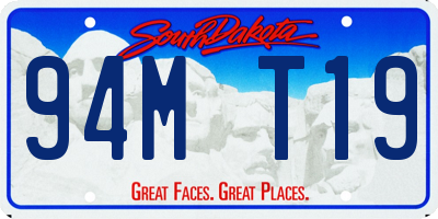 SD license plate 94MT19