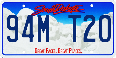 SD license plate 94MT20