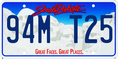 SD license plate 94MT25