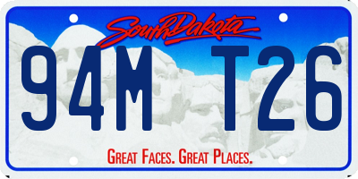 SD license plate 94MT26