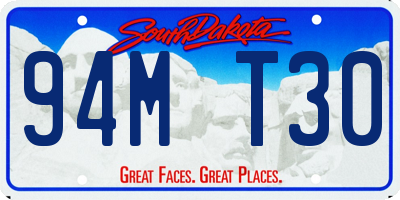 SD license plate 94MT30