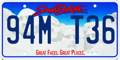 SD license plate 94MT36