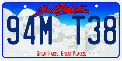 SD license plate 94MT38