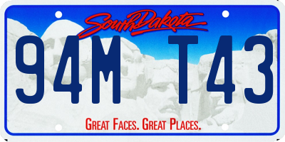 SD license plate 94MT43