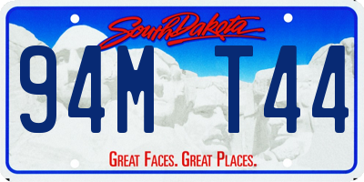 SD license plate 94MT44