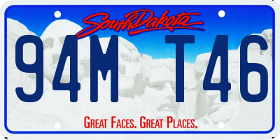 SD license plate 94MT46