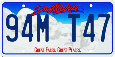 SD license plate 94MT47