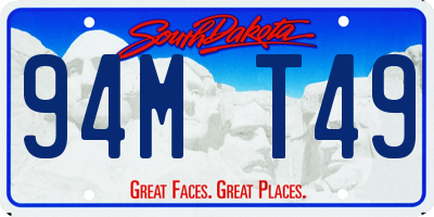 SD license plate 94MT49