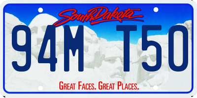 SD license plate 94MT50