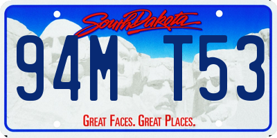 SD license plate 94MT53